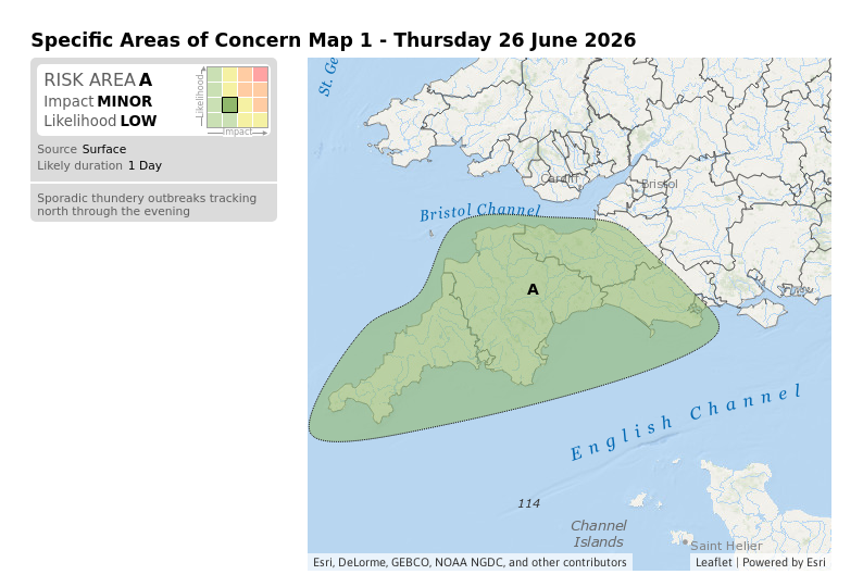 Area of concern map